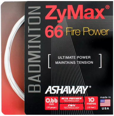 Ashaway Fire Power 66 - Badminton restring (white only)