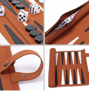 Beautiful travel backgammon set