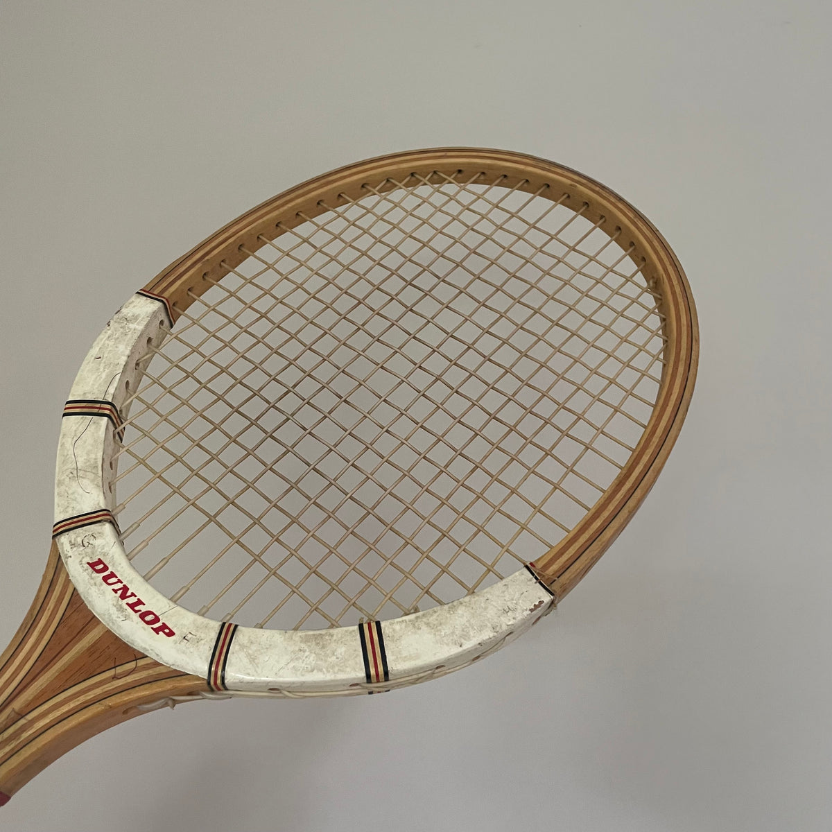 Fort Dunlop Maxply wooden tennis Warwick Racket Stringing