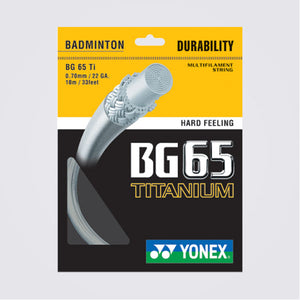 Yonex BG65 Ti (0.70mm) - Badminton Restring